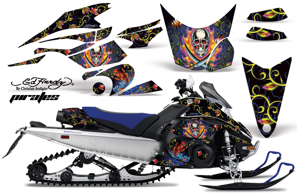 Yamaha FX Nytro Graphics Kit EDHARDY PIRATES BLUE